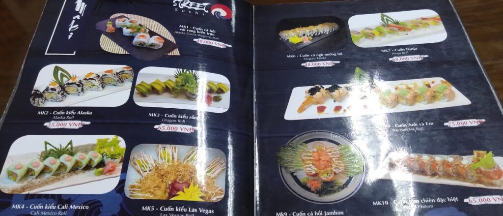 【ベトナムグルメ】ハノイのローカル激安寿司 Street Sushi　創作巻きずし
