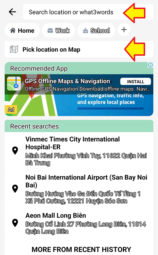【ベトナム観光で大活躍】簡単に使えるバスマップアプリ　指定方法