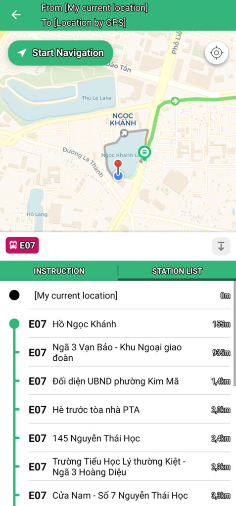 【ベトナム観光で大活躍】簡単に使えるバスマップアプリ　バス停まで