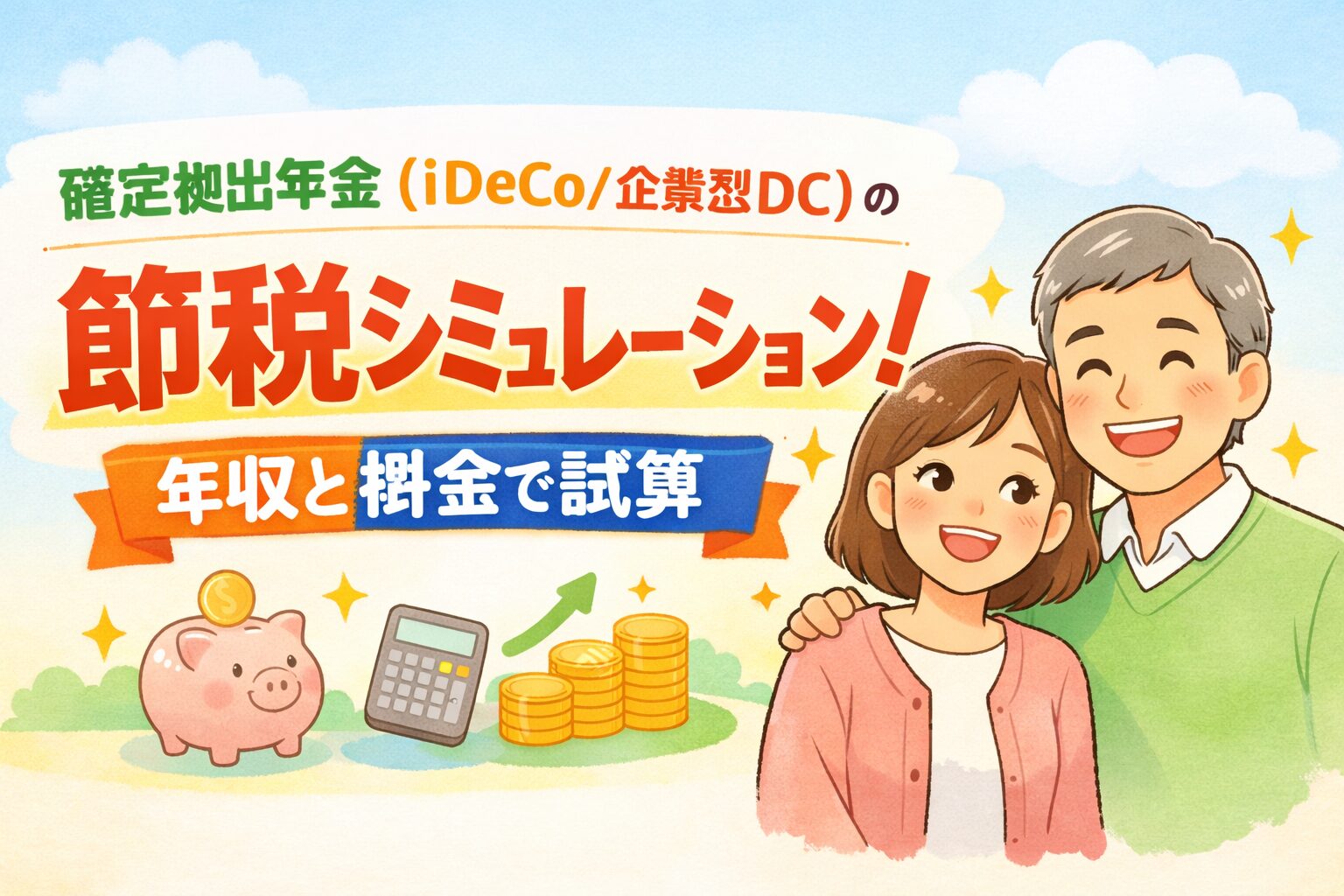 確定拠出年金（iDeCo企業型DC）の節税シミュレーション！年収と掛金で試算